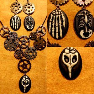Steampunk Necklace and earring set